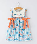 Marine Animal Embroidered Dress
