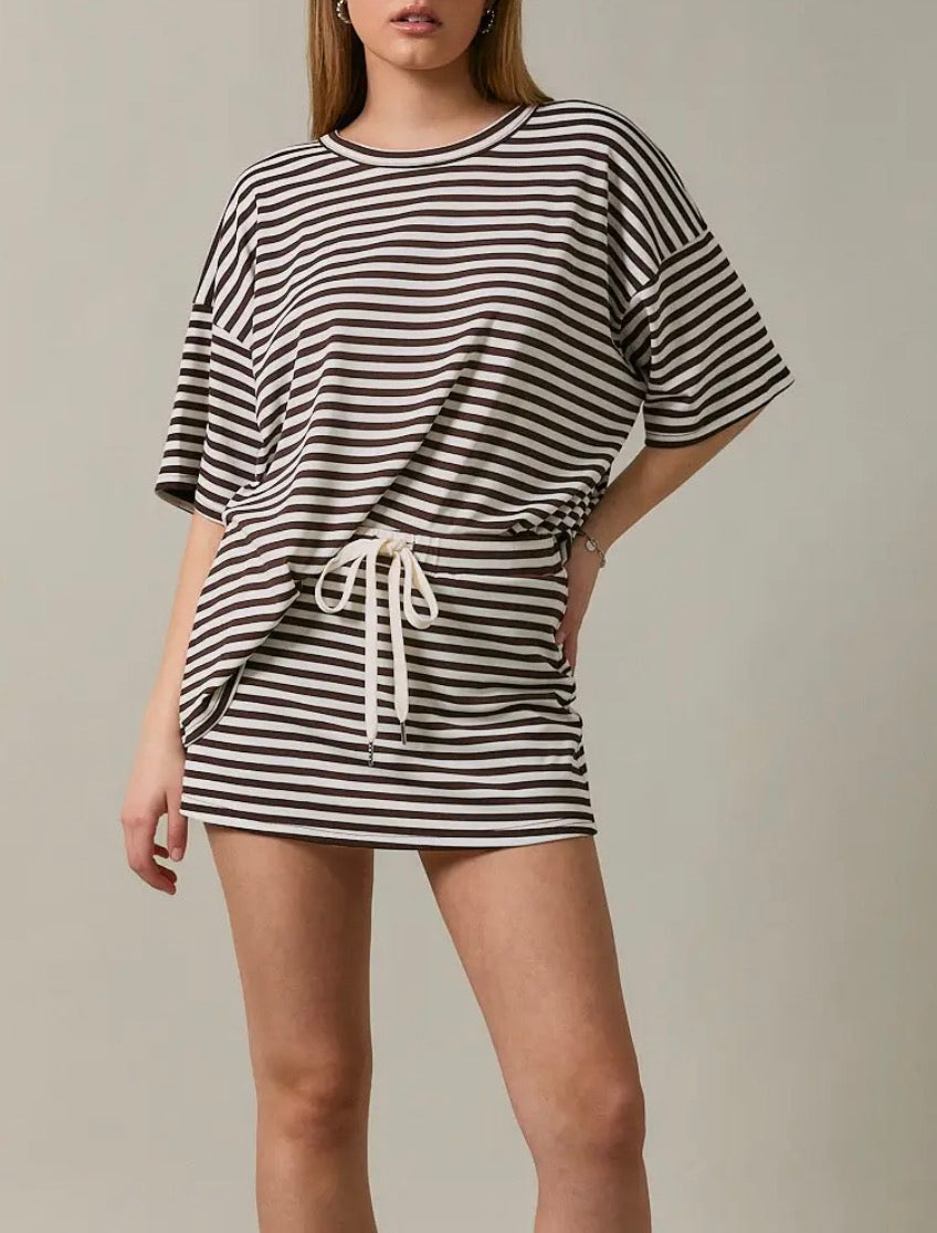 Brown Striped Set
